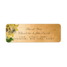 Tack Bee Solros Guld Returadress