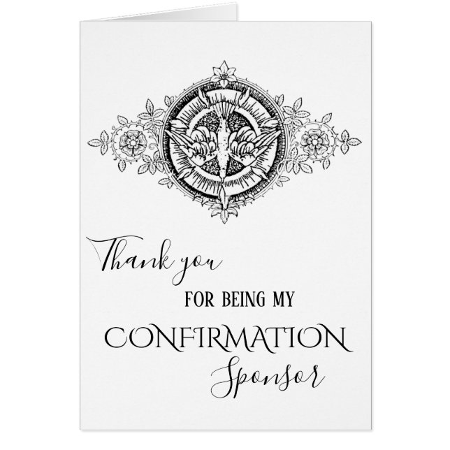 Tack Bekräftelse Sponsor Helig Ande Hälsningskort (Framsidan)