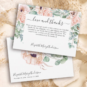 Tack Bereavement  Rosa Blommigt Memorial