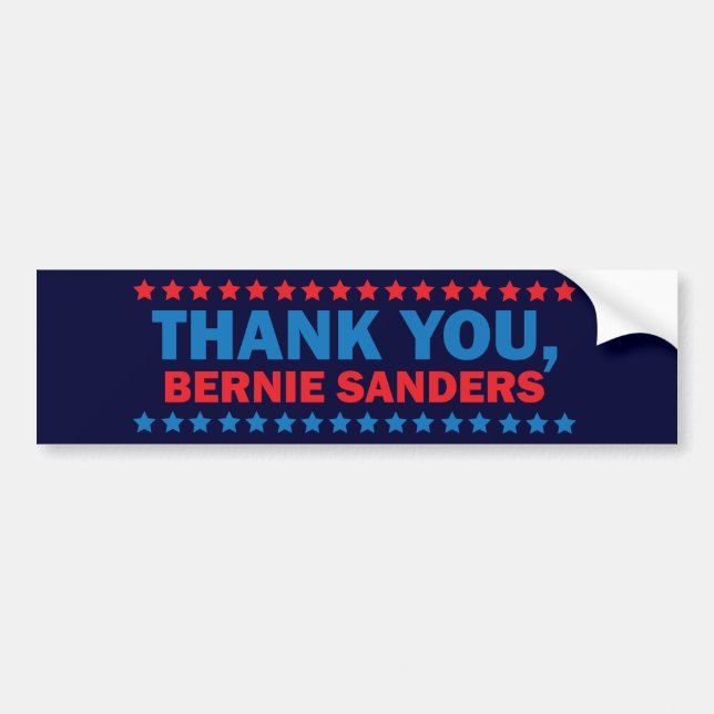 Tack, Bernie Sanders Bumper Sticker Bildekal (Framsidan)