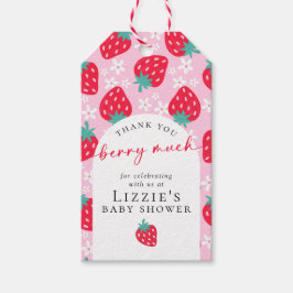 Tack Berry Mycket Strawberry Baby Shower Presentetikett