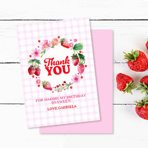 Tack Berry Sweet Strawberry Birthday Kort