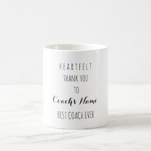 Tack Best Coach någonsin Typography Kaffemugg