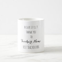 Tack Best Teacher Aldrig Typografi