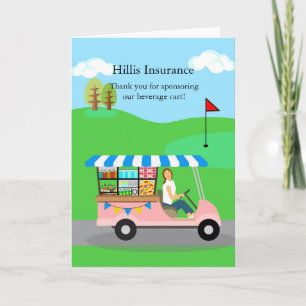 Tack Beverage Cart Sponsor Golf Course Kort