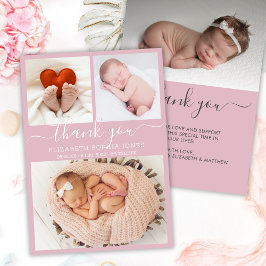 Tack Birth Notification  Photo Collage Meddelande