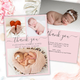Tack Birth Notification  Photo Collage Meddelande
