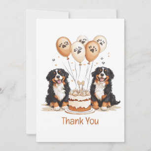 Tack Birthday Bernese Mountain Hundar Kort