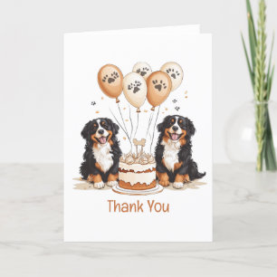 Tack Birthday Bernese Mountain Hundar Kort
