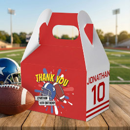 Tack Birthday, Bright Red Sports Football NFL Presentaskar