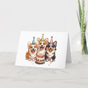 Tack Birthday Corgi Hundar Kort