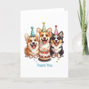 Tack Birthday Corgi Hundar Kort
