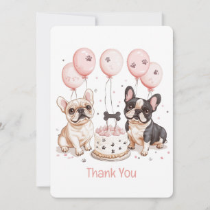 Tack Birthday Fransk Bulldog Birthday Cake Kort