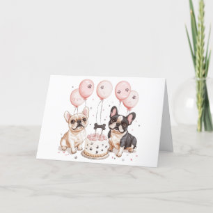 Tack Birthday Fransk Bulldog Birthday Cake Kort