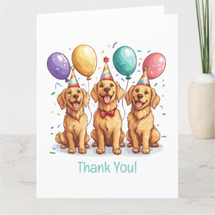 Tack Birthday Golden Retriever Hundar Kort