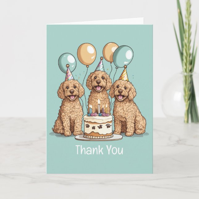 Tack Birthday Goldendoodle Hundar (Framsida)