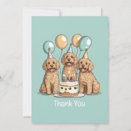 Tack Birthday Goldendoodle Hundar Kort