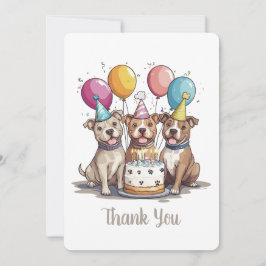 Tack Birthday Pit Bull Dogs Kort