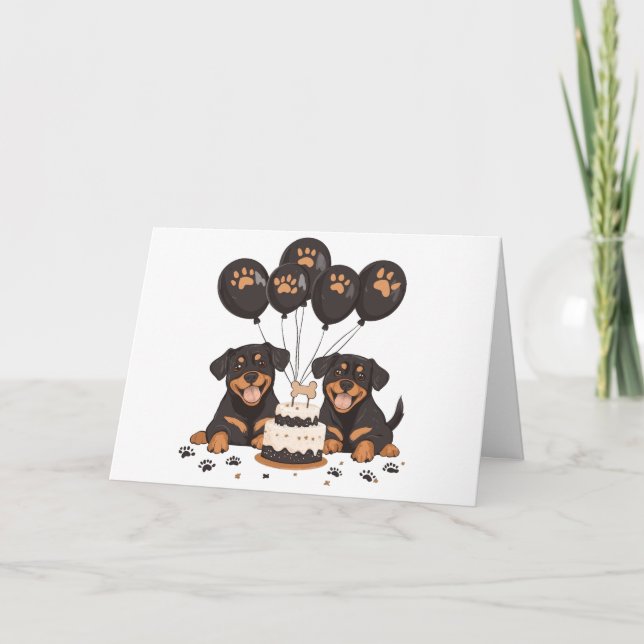 Tack Birthday Rottweiler Hundar (Framsida)