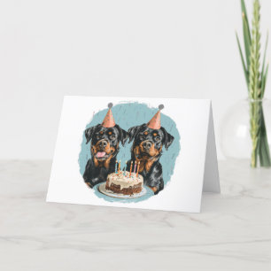 Tack Birthday Rottweiler Hundar Kort