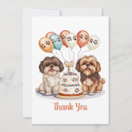 Tack Birthday Shih Tzu Hundar Birthday Cake Kort