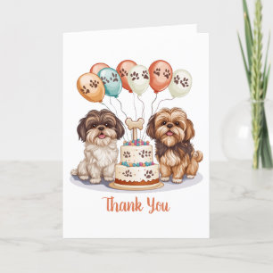 Tack Birthday Shih Tzu Hundar Birthday Cake Kort