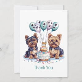 Tack Birthday Yorkie Hund
