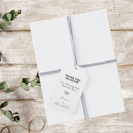 Tack Black and White Photo Wedding Favor Presentetikett