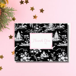 Tack Black Chinoiserie-mappat kort