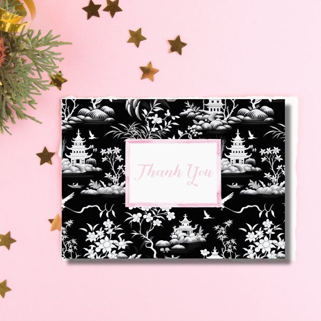 Tack Black Chinoiserie-mappat kort (Skapare uppladdad)