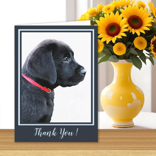 Tack - Black Labrador Cute Puppy Hund Kort