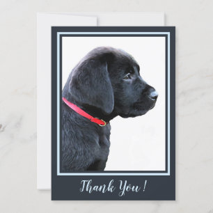 Tack Black Labrador Puppy - Modern Cute Hund Kort