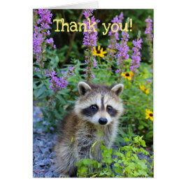 Tack bland blommorna hälsningskort