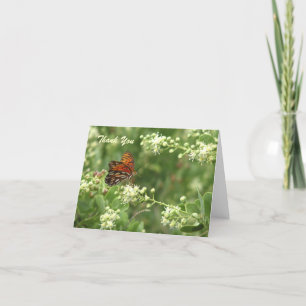 Tack, blank insida, Orange Butterfly Tack Kort