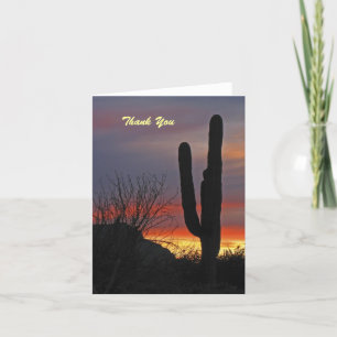 Tack, Blank Inside, Saguaro Cactus at Sunset Tack Kort