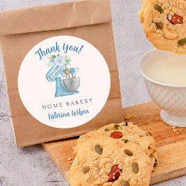 Tack Blomma Mixer Runt Klistermärke