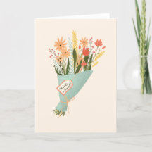 Tack-blommans Bouquet-kort