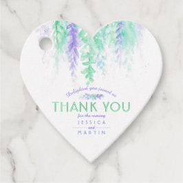 Tack blommigt abstrakt bröllop eller händelseblått gåvor etiketter