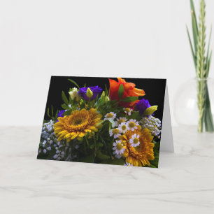 Tack-Blommigt-kort för Bouquet-hälsning Kort