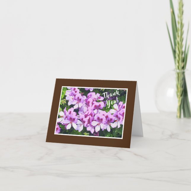 TACK/BLOMMIGT/RESEMBLES VIOLETS/BLANK INSIDE KORT (Framsida)