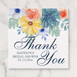 Tack Blommigt Succulent Macaron Möhippa Gåvor Etiketter