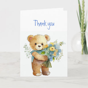 Tack, Blommor och Nalle Kort