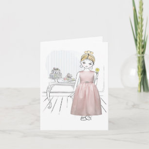 Tack Blomsterflicka Kort