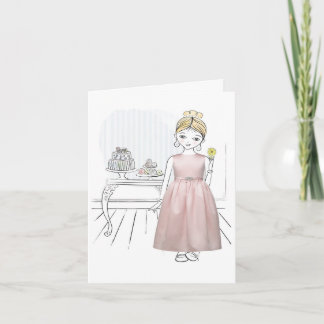 Tack Blomsterflicka Kort