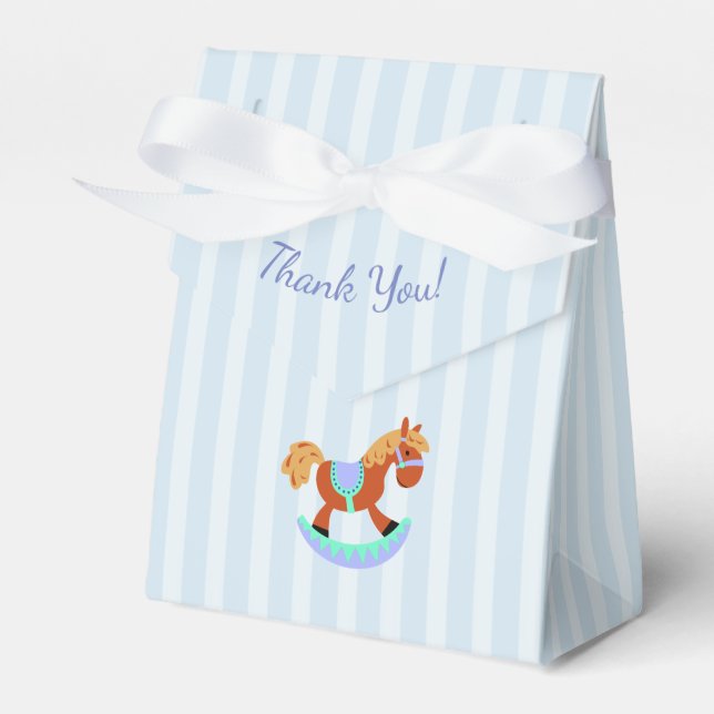 Tack Blue Baby Shower Candy Favor Box Presentaskar (Framsidan Sidan)