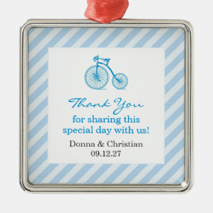 Tack Blue Baby Shower Favor Ornament