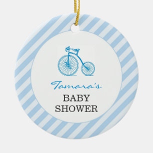 Tack Blue Baby Shower Favor Ornament