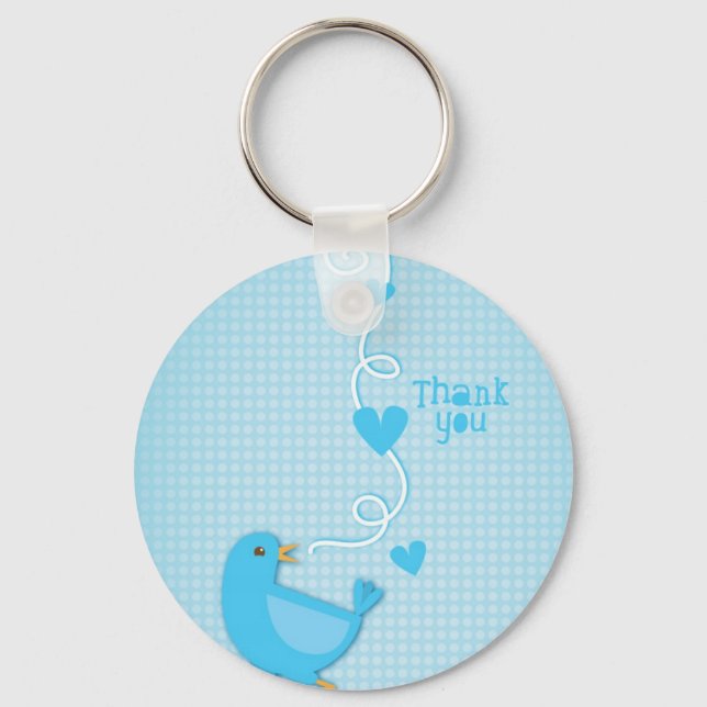 Tack, Blue Bird Nyckelring (Framsida)