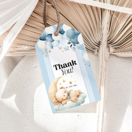 Tack Blue Boy Baby Shower Presentetikett