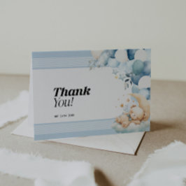 Tack Blue Boy Shower Card Anteckningskort